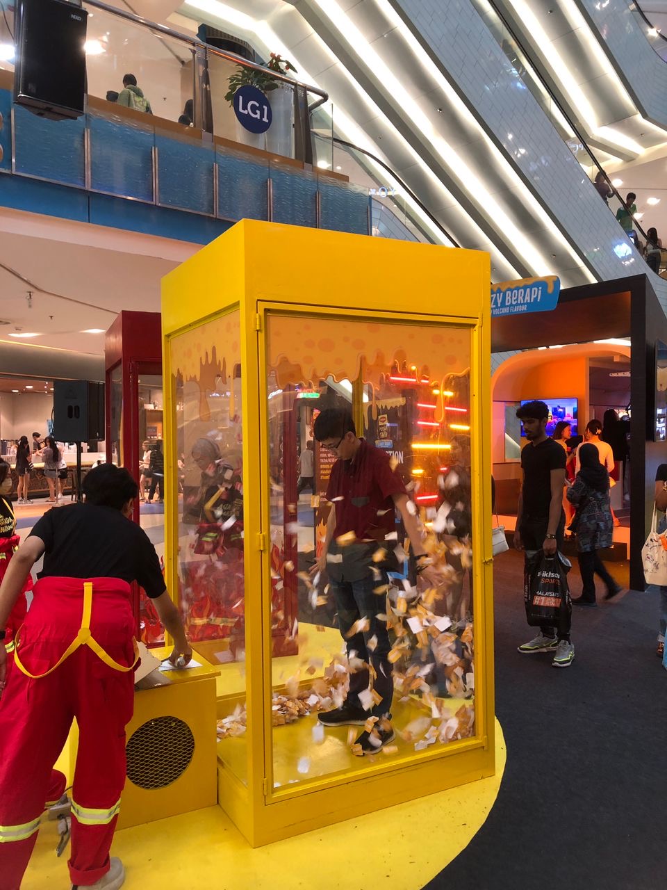 Wind Chamber experience close-up at Malaysian event