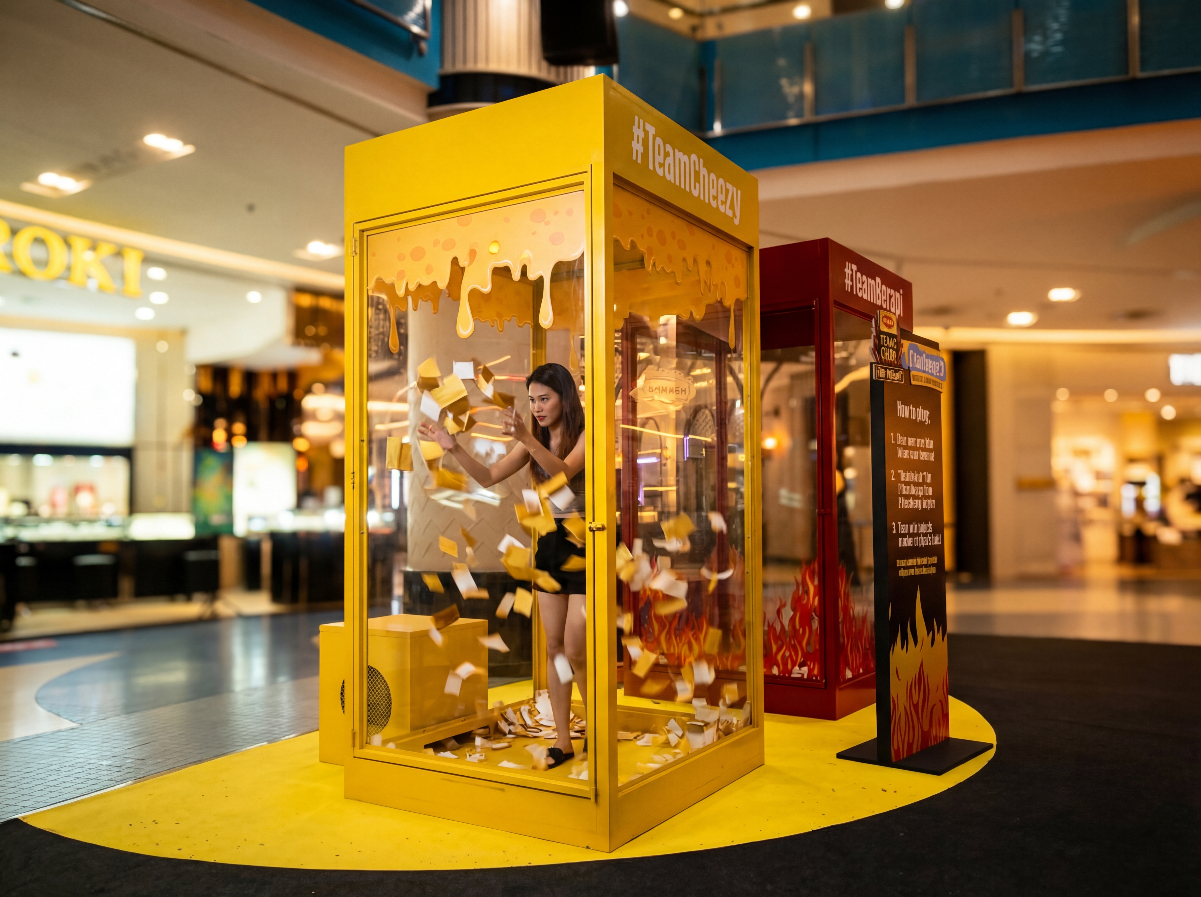 Wind Chamber at corporate event with confetti in Kuala Lumpur